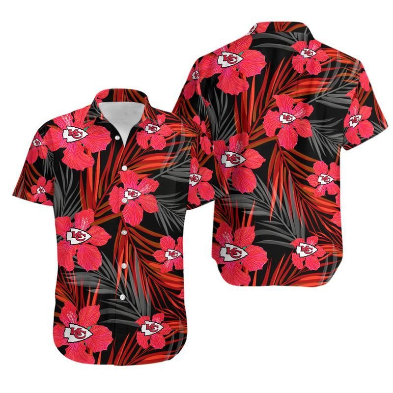 Kansas City Chiefs 2 Flower Hawaiian Shirt For Fans-1