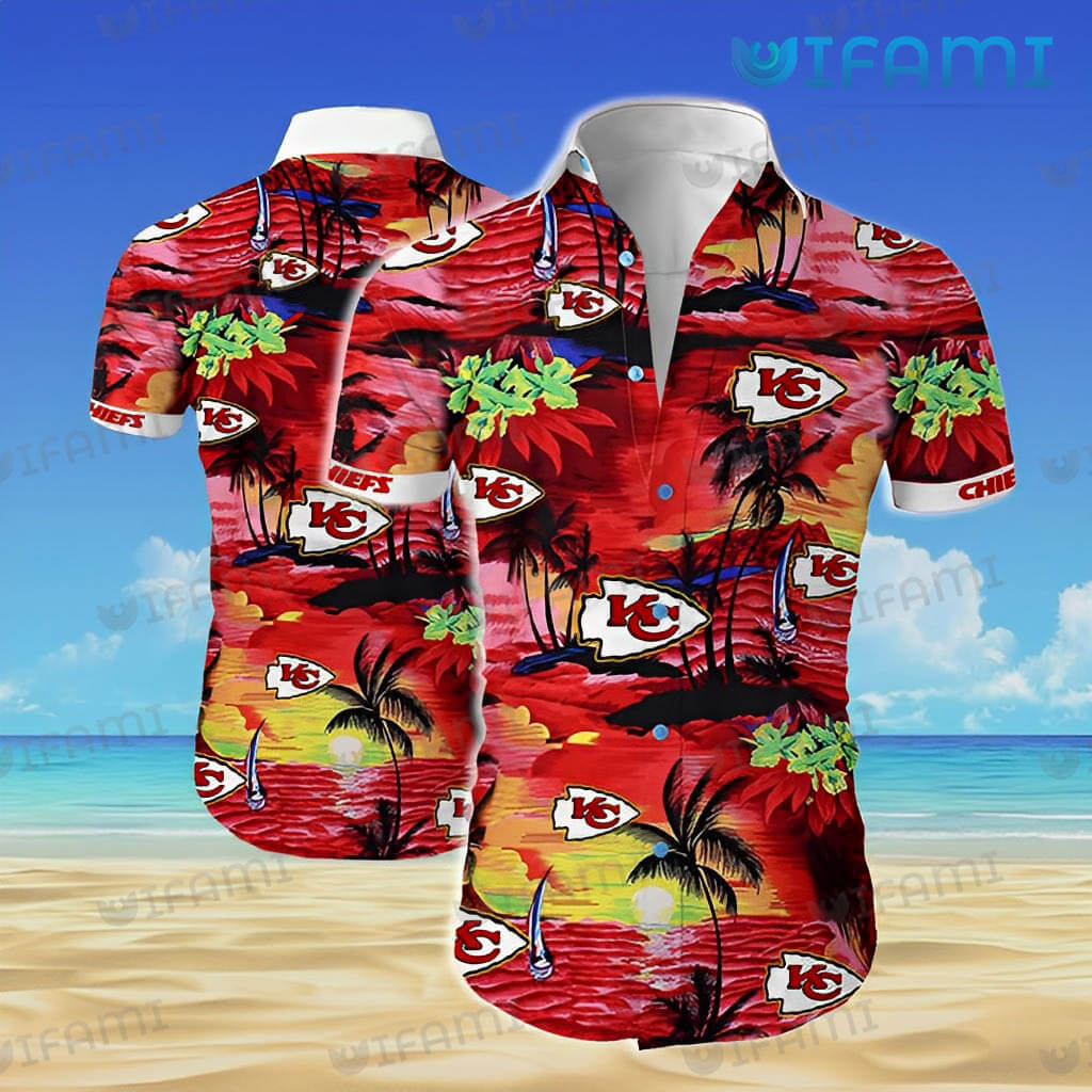 Kansas City Chiefs Hawaiian Shirt Sunset Beach Chiefs Gift