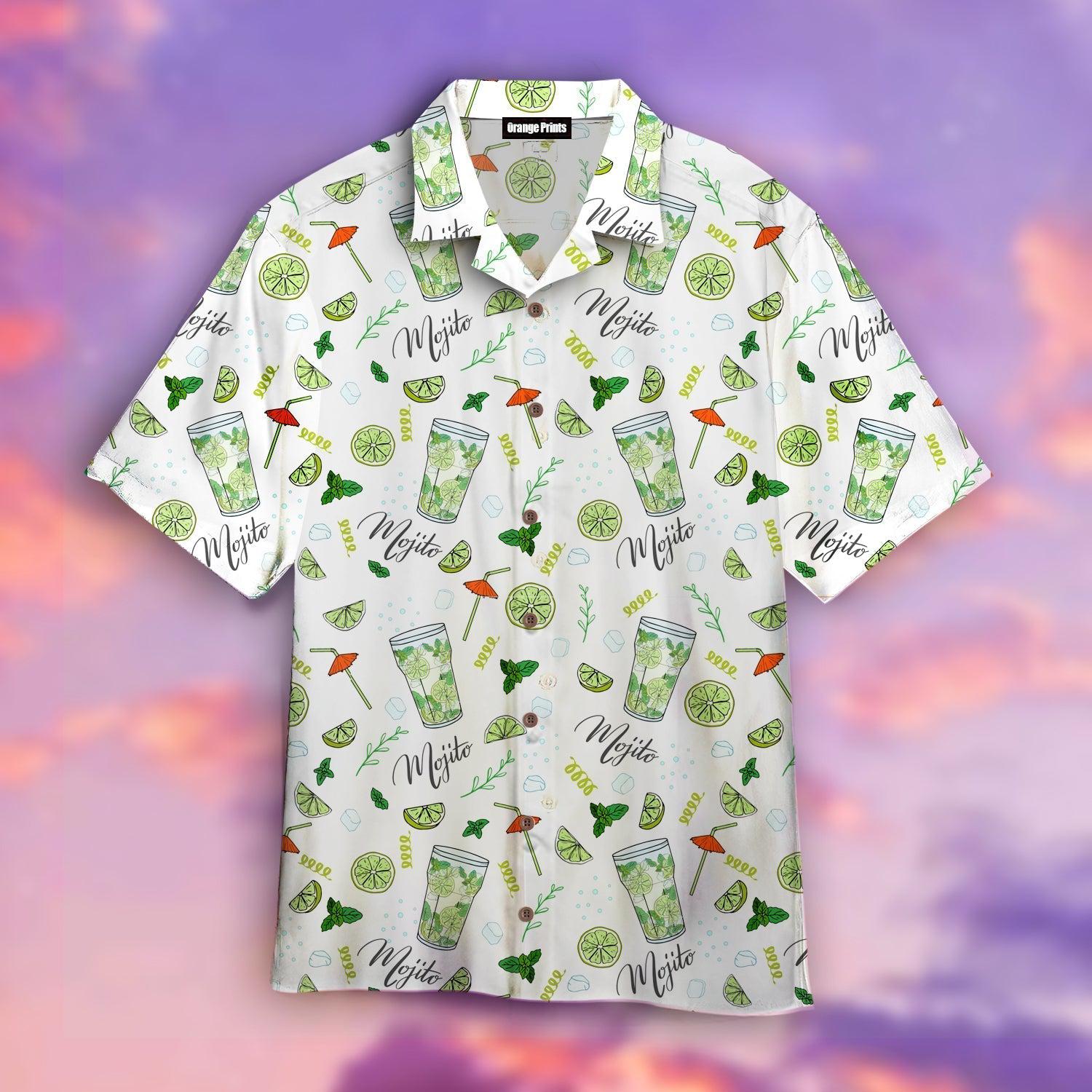 Mojito Green White Hawaiian Shirt
