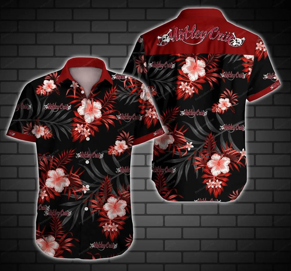 Motley Crue Hawaii Shirt Summer Button Up Shirt