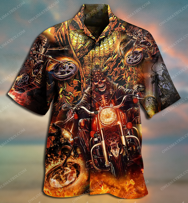 Motorcycle Skull Racing Fast Limited Hawaiian Shirt