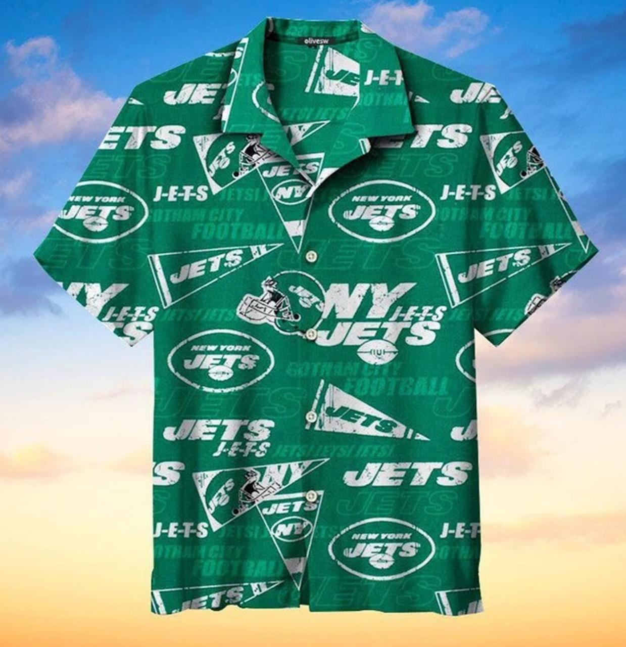 Ny jets sale hawaiian shirt