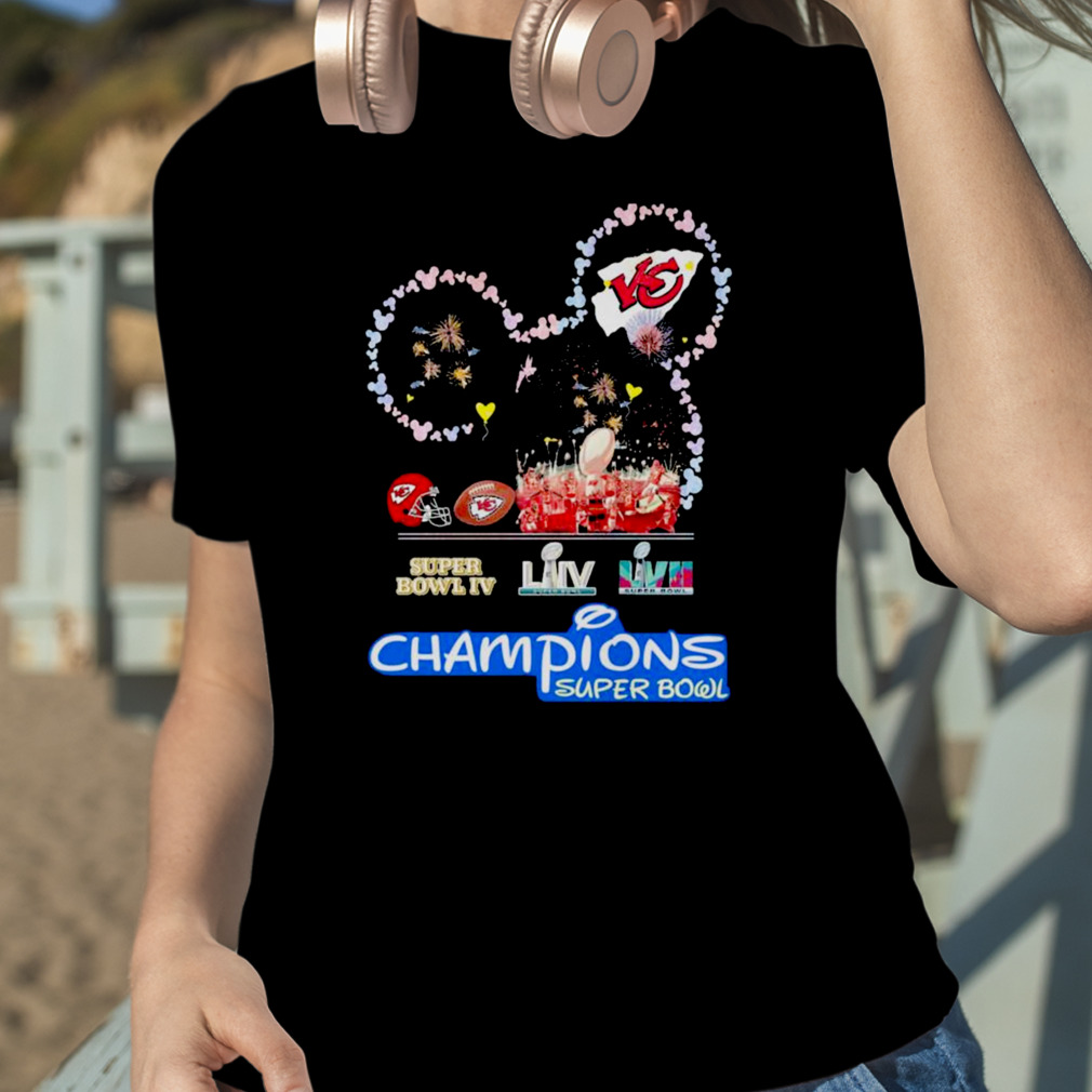 Kansas City Chiefs Mickey Mouse Head Champions Super Bowl shirt