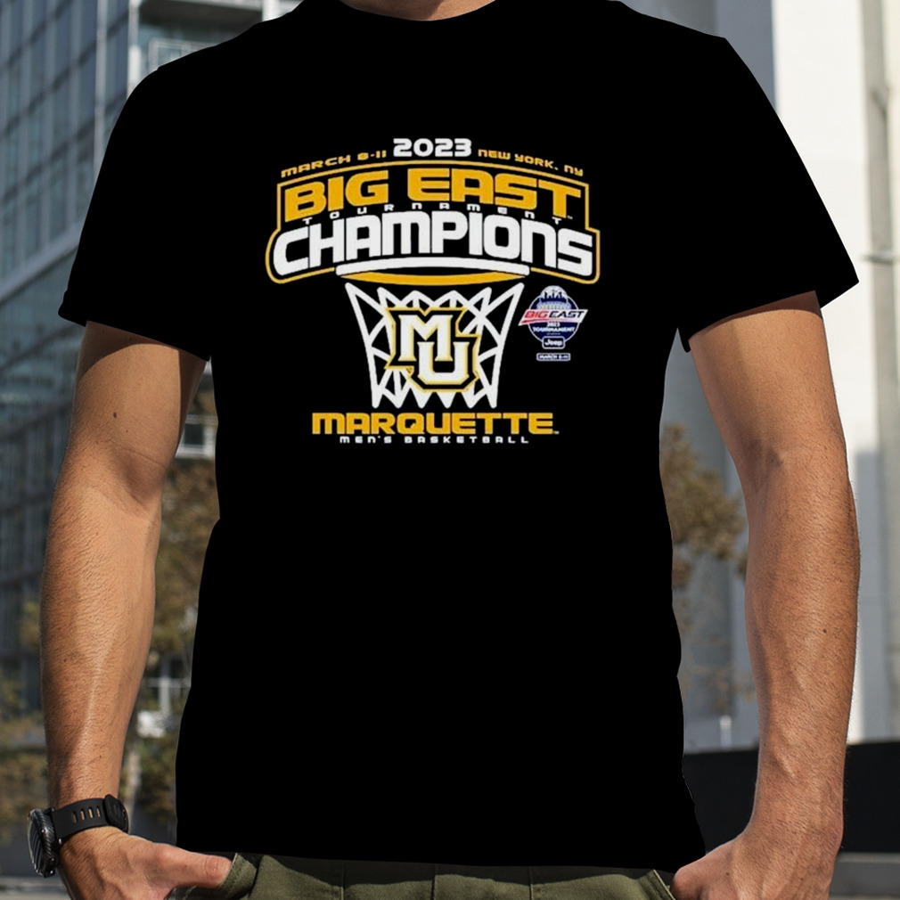 Marquette Golden Eagles 2023 Big East Men's Basketball Conference  Tournament Champions Locker Room T-Shirt - Yeswefollow