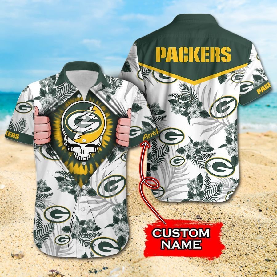 Nfl Green Bay Packers Grateful Dead Hawaiian Shirt For Fans-1