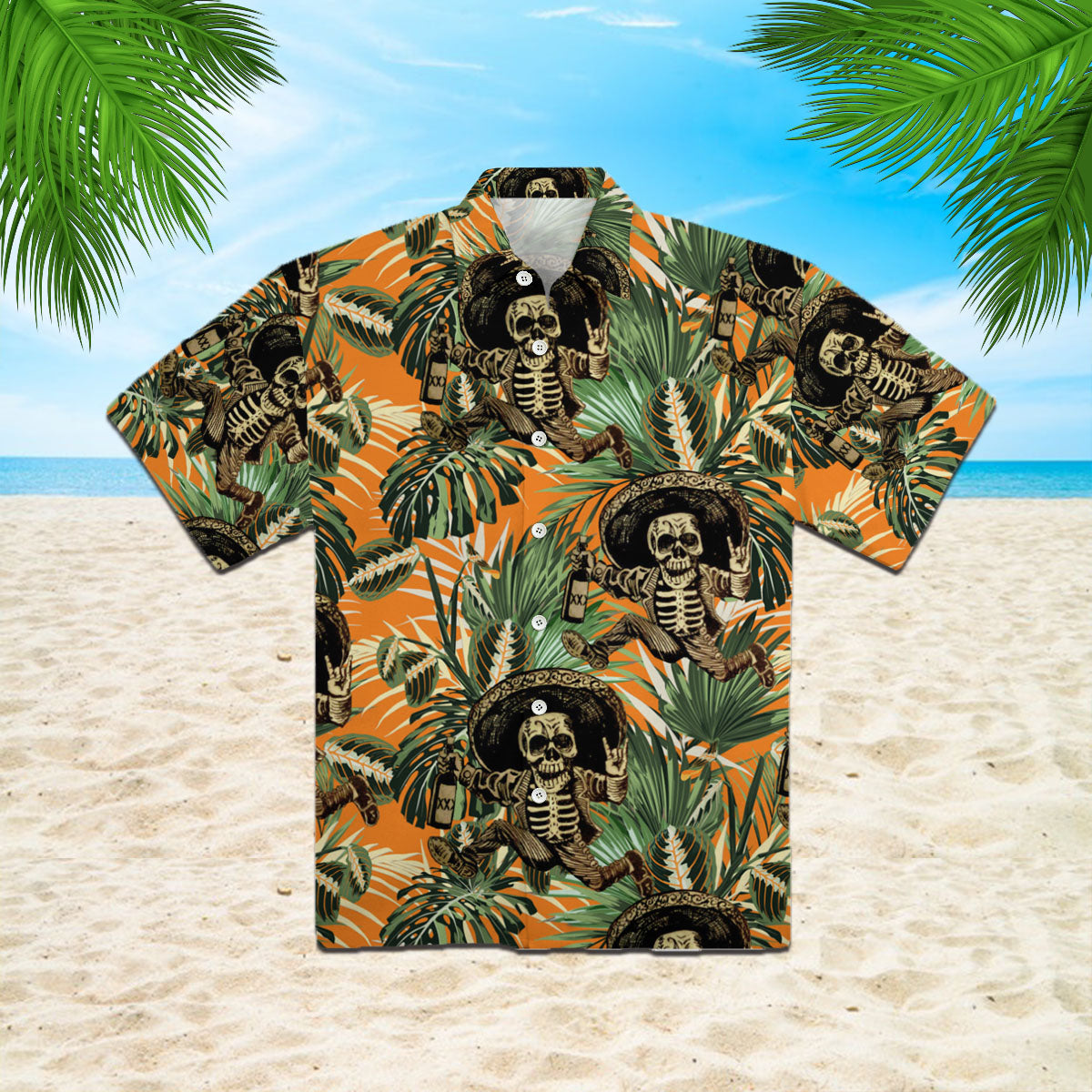 Oragontee Skull Hawaiian Shirt For Men Women Adult