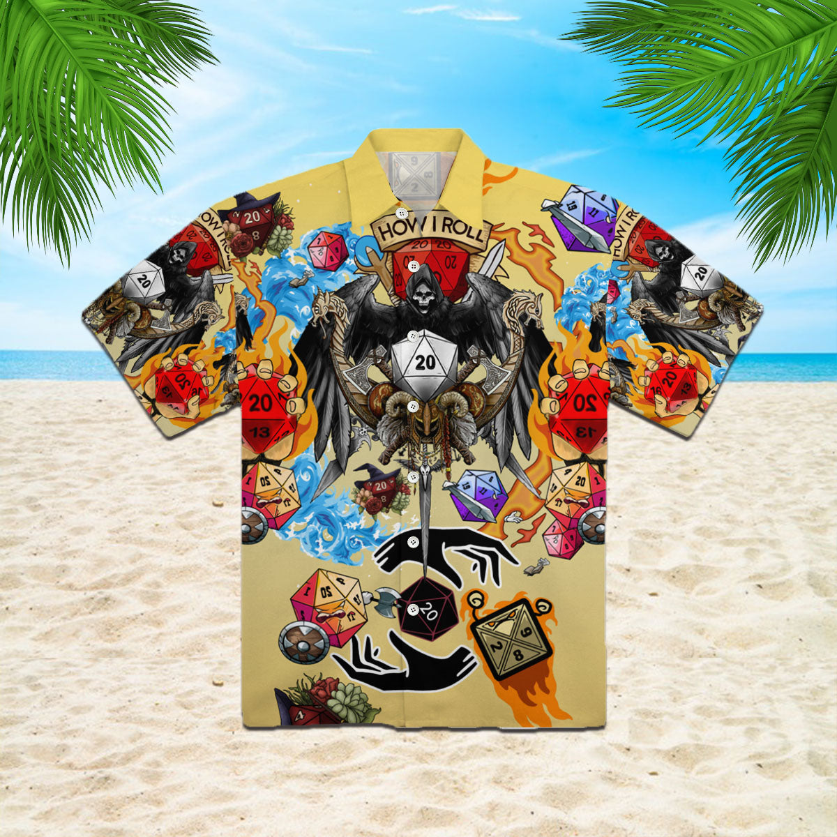 Oragontee Skull Take A Chance And Roll The Dice Hawaiian Shirt For Men Women