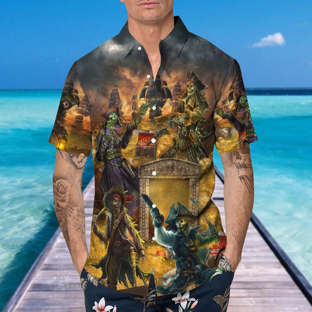 Pirate Captain Skull Hawaiian Shirt This Trends Summer Beach Shirt For Men Women