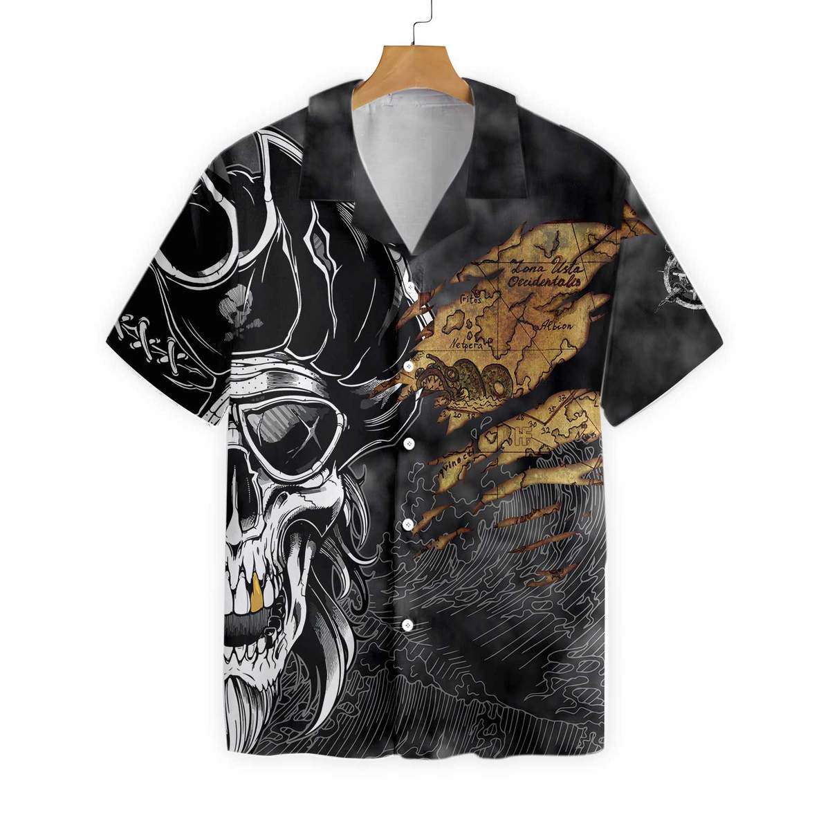 Pirates Skull 3d All Over Printed Hawaiian Shirt-1