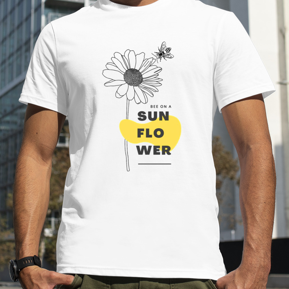 Bee On A Sunflower Drawing shirt