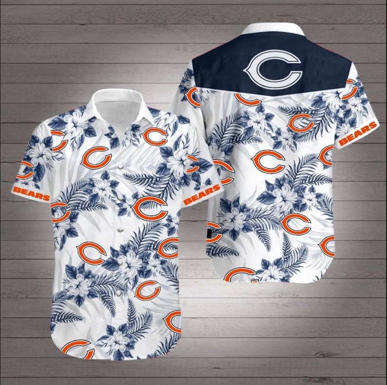 Personalized: NFL Chicago Bears Hawaiian Shirt - Trendy Aloha