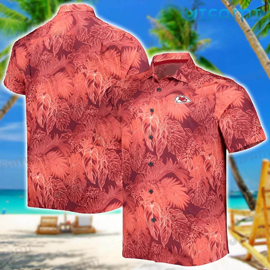 Chiefs Hawaiian Shirt Palm Leaves Pattern Unique Kansas City Chiefs Gift