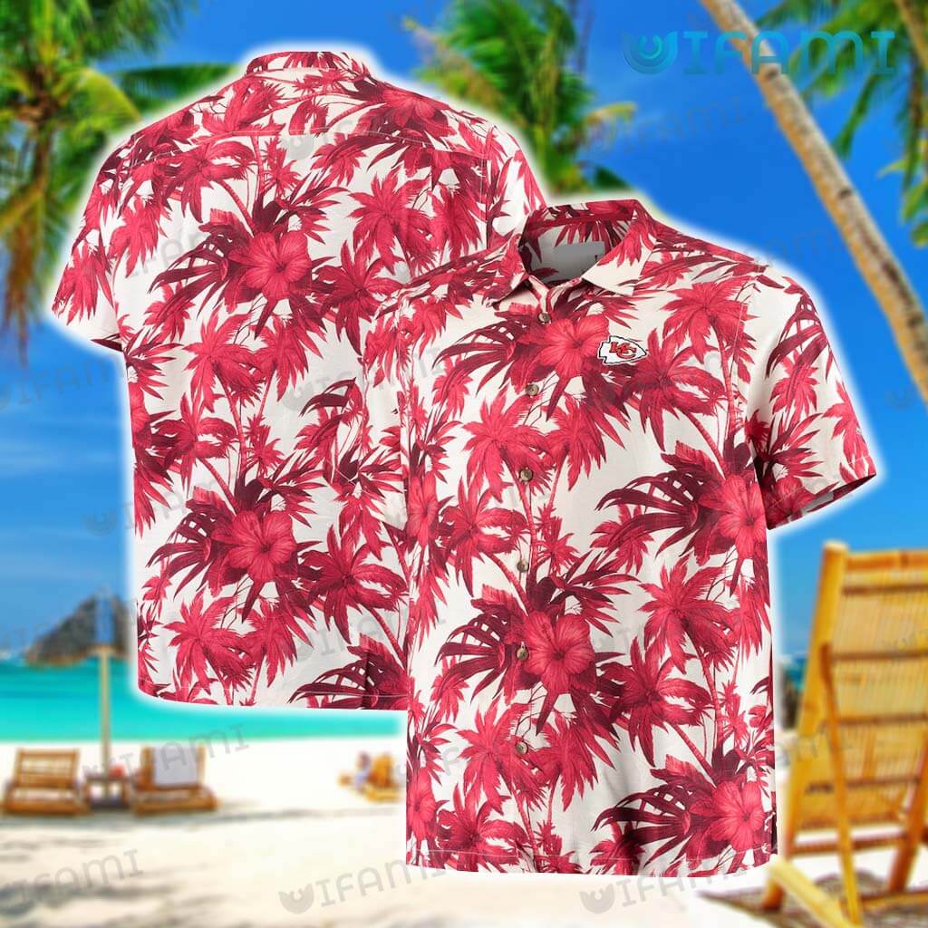 Chiefs Hawaiian Shirt Green Tropical Leaves Kansas City Gift