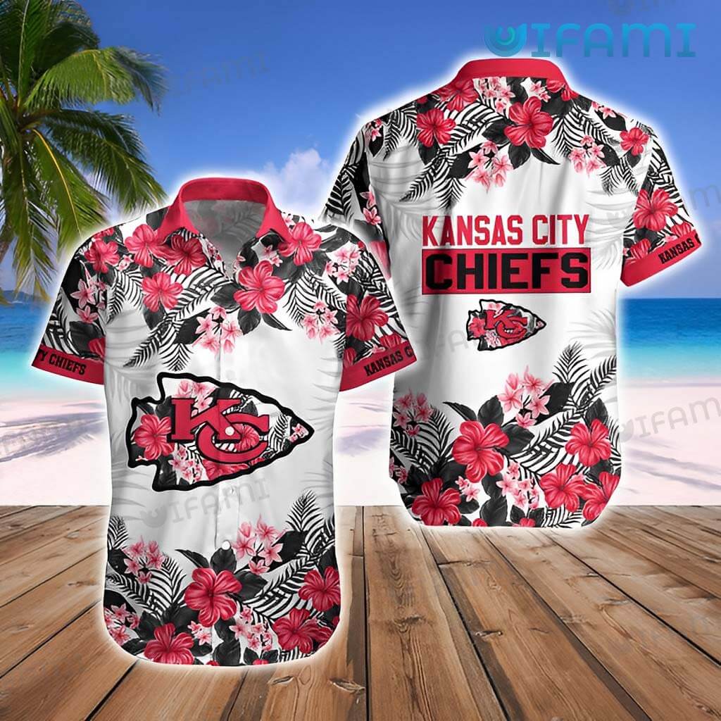 Chiefs Hawaiian Shirt Flamingo Logo Pattern Kansas City Chiefs