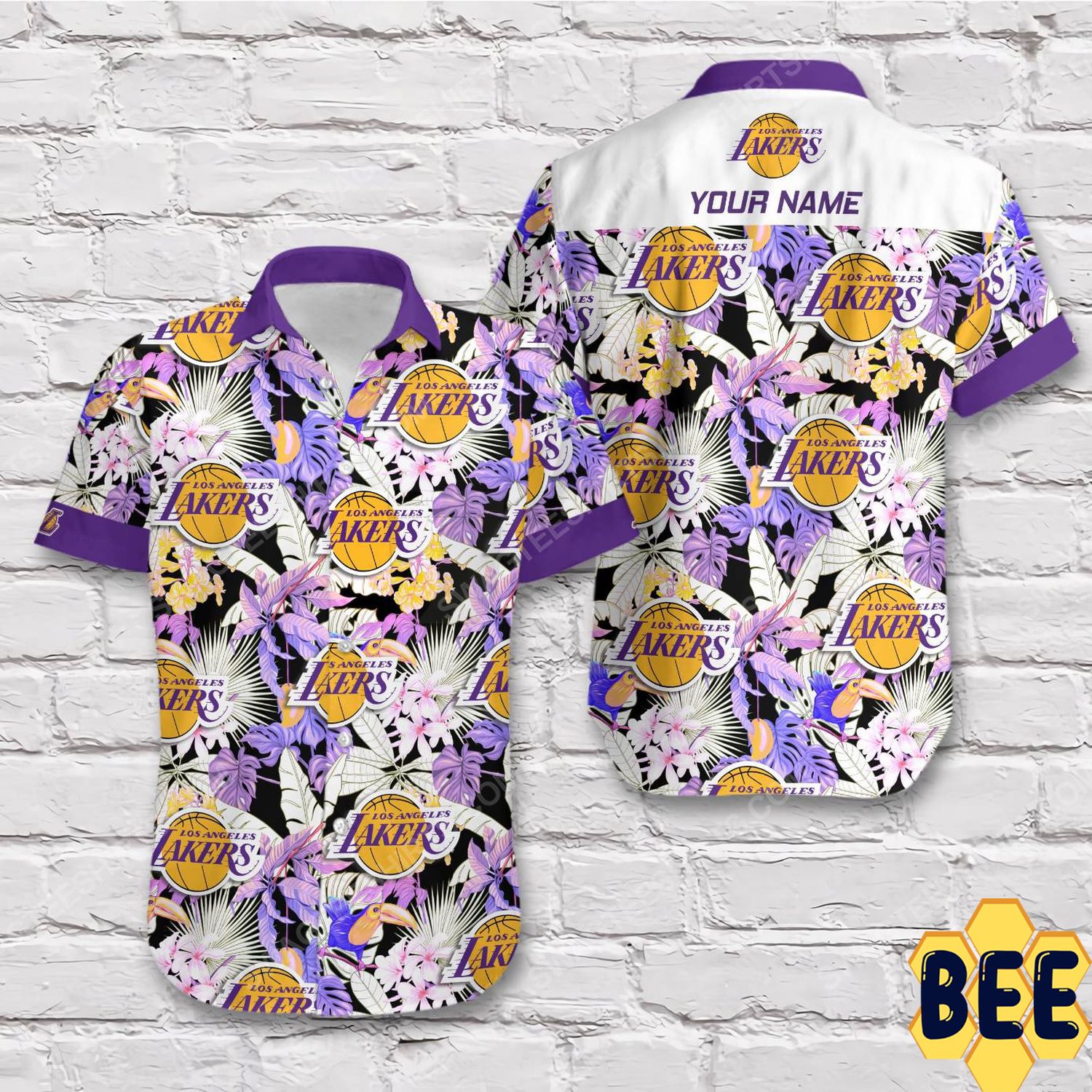 Custom Name Los Angeles Lakers Trending Hawaiian Shirt-1