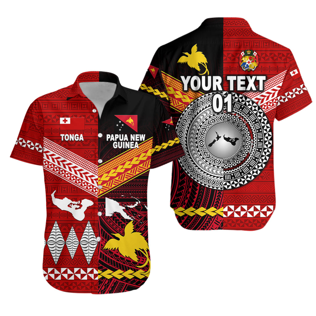 Custom Personalised Papua New Guinea And Tonga Hawaiian Shirt