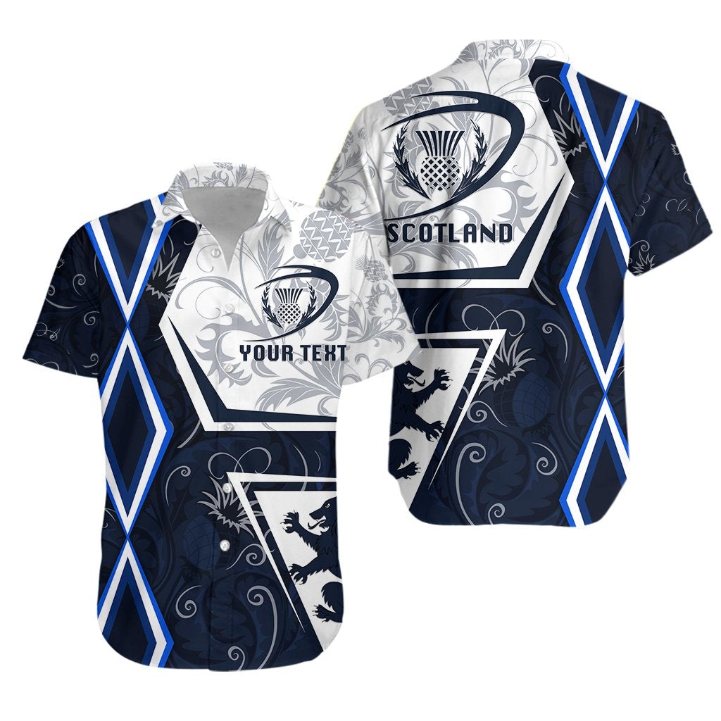 Custom Personalised Scottish Rugby Hawaiian Shirt