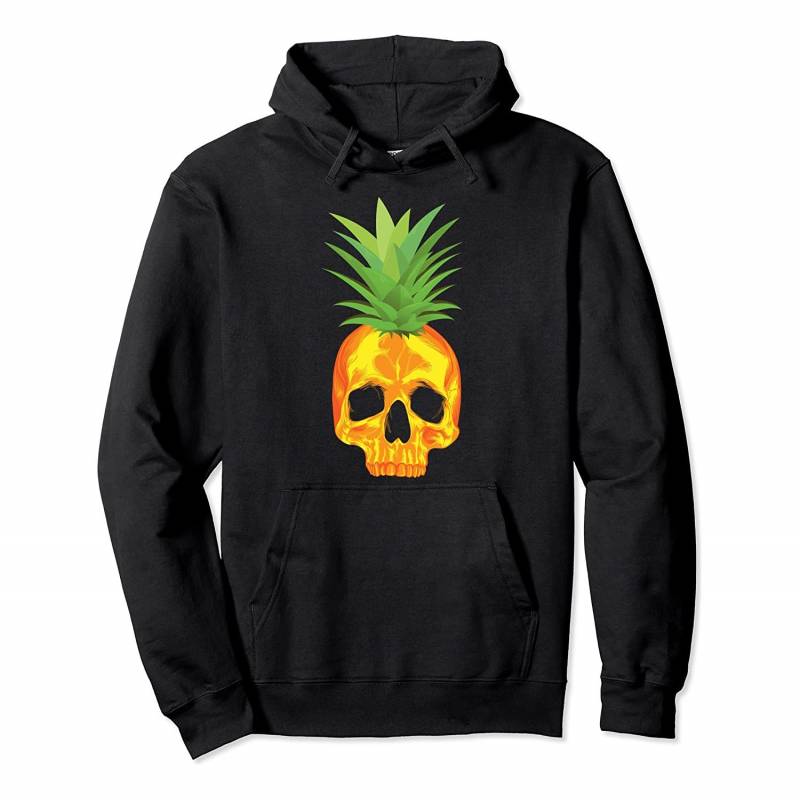 Cute Pineapple Skull Funny Hawaiian Beach Party Gift Lover Pullover Hoodie T-shirt