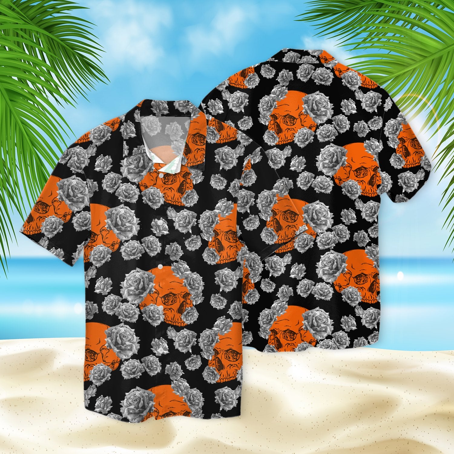 Skull Halloween 3d Hawaiian Shirt Sk-3hs01