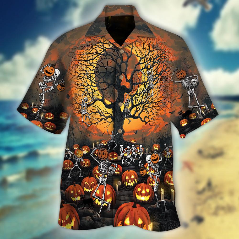 Skull Halloween Hawaiian Shirt Skull Lover Hawaiian Shirt