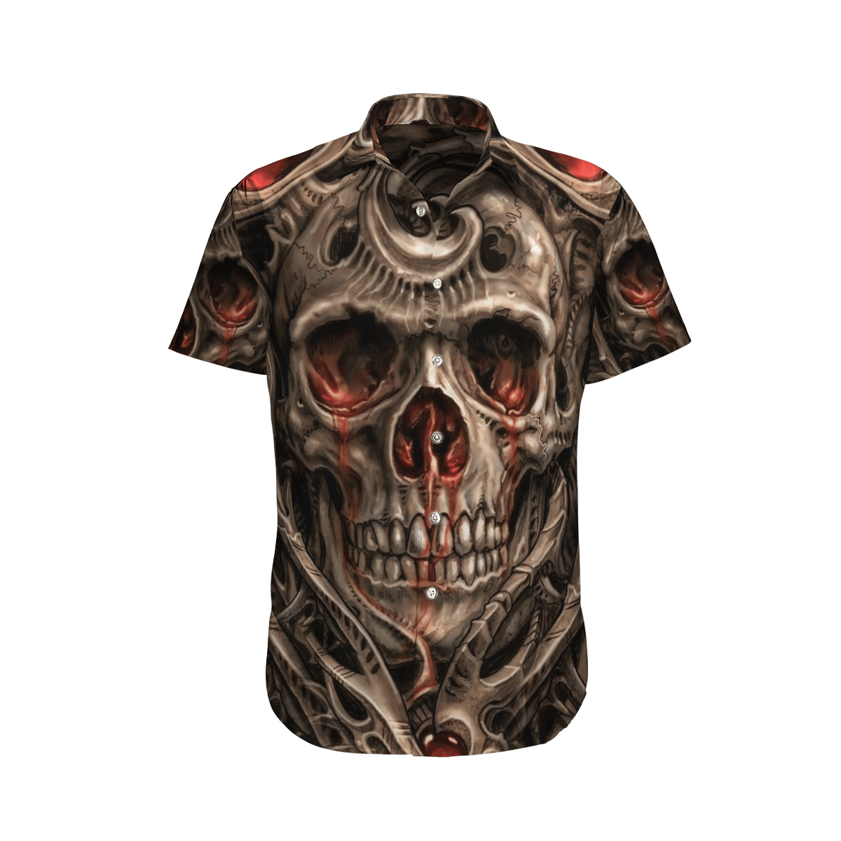 Skull Hawaiian Shirt 6b12-1