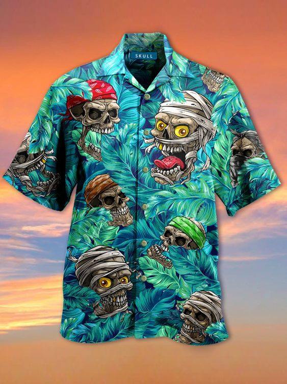 Skull Hawaiian Shirt For Men Women Adult Hw4051-1