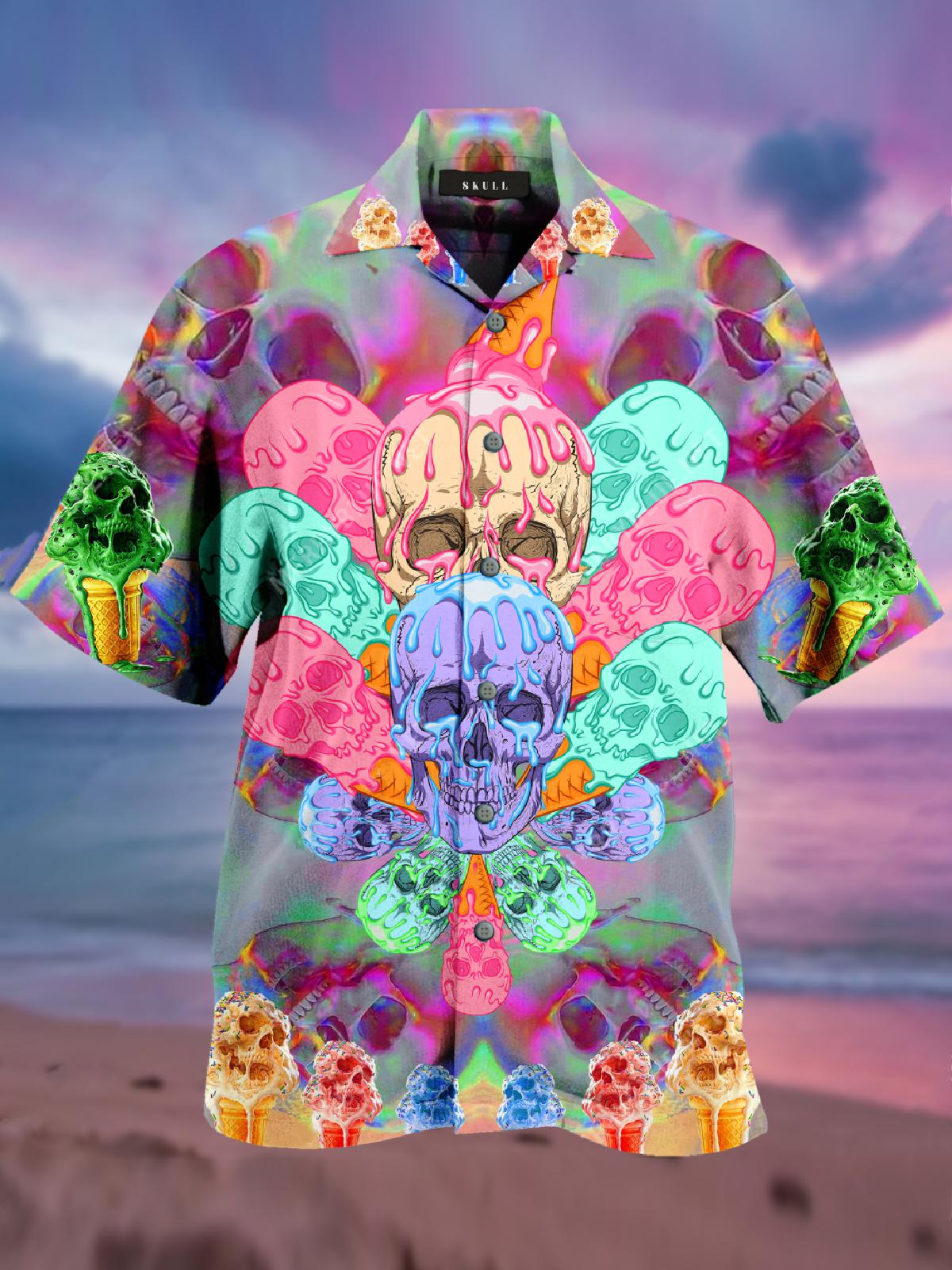 Skull Hawaiian Shirt For Men Women Adult Hw4112-1