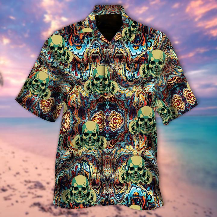 Skull Hawaiian Shirt For Men Women Adult Hw6232-1