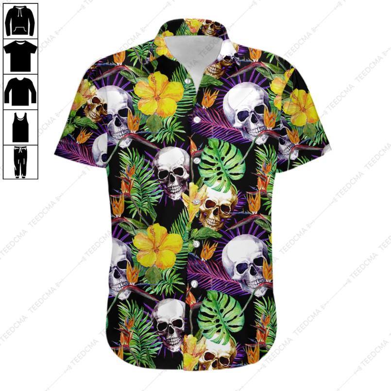 Skull Hawaiian Shirt Skhw0005-1