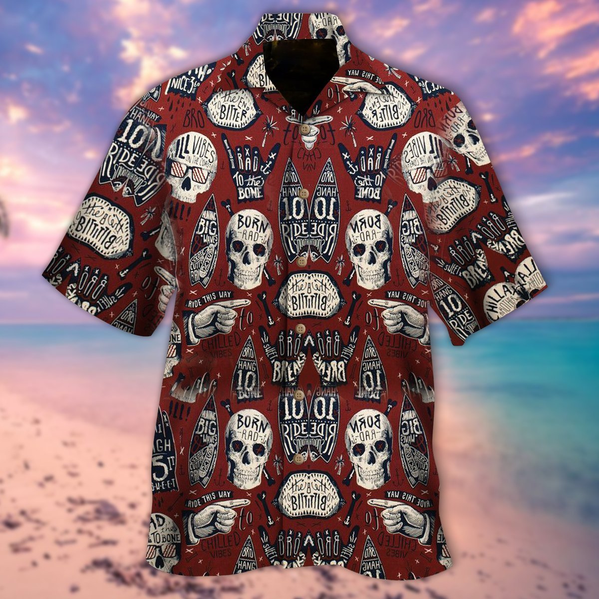 Skull Hawaiian Shirt Unisex Adult Hw