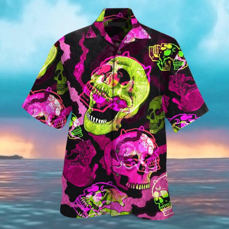 Skull Hawaiian Shirt Unisex Adult Hw7033-1