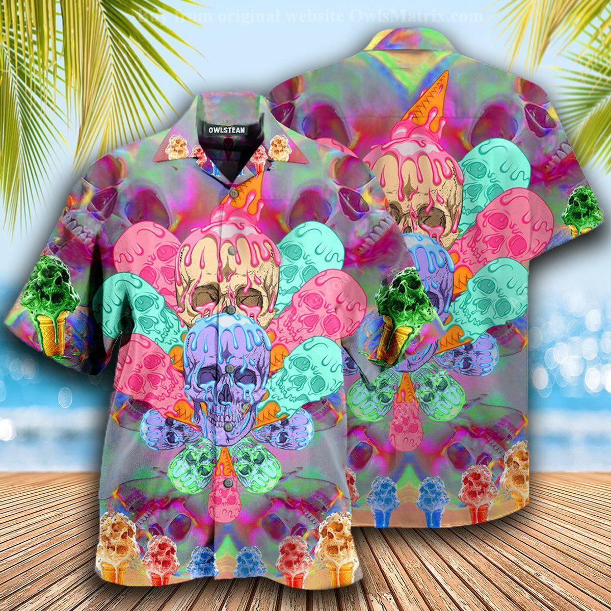 Skull Ice Cream Cooling Edition – Hawaiian Shirt