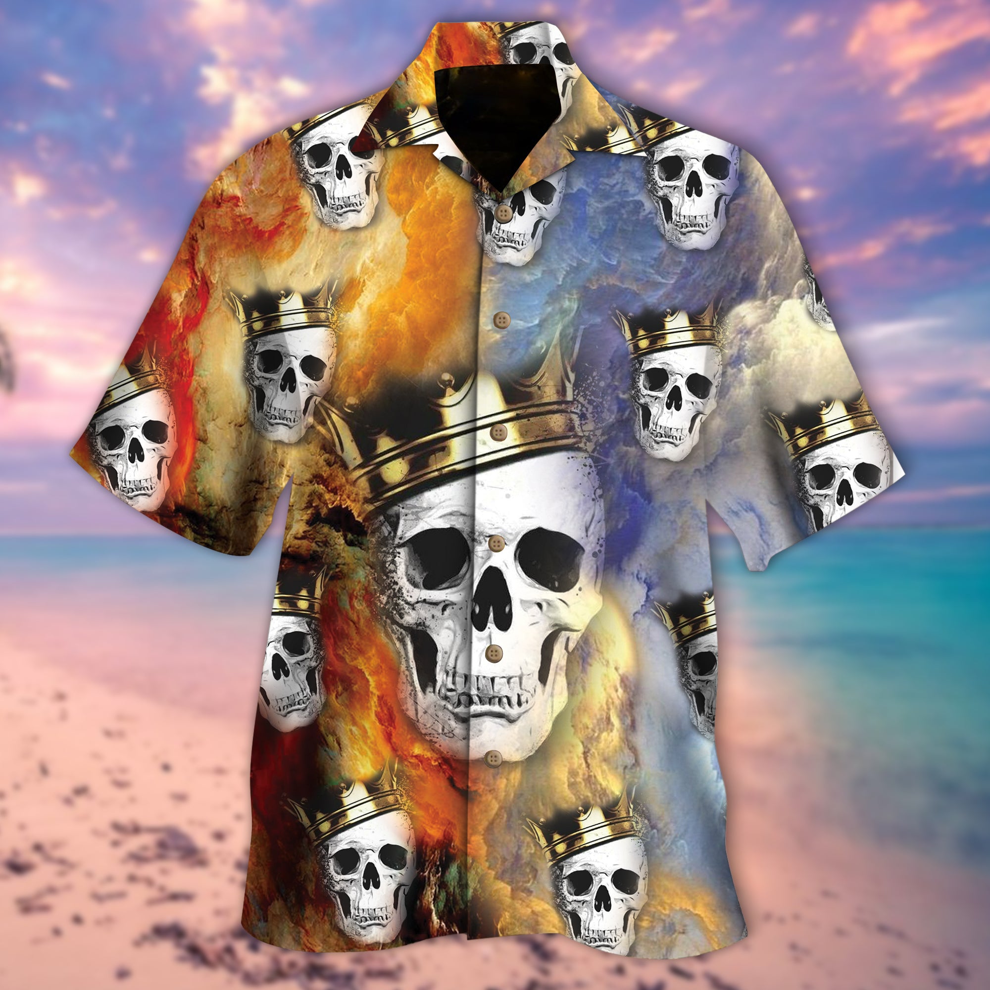 Skull King Hawaiian Shirt