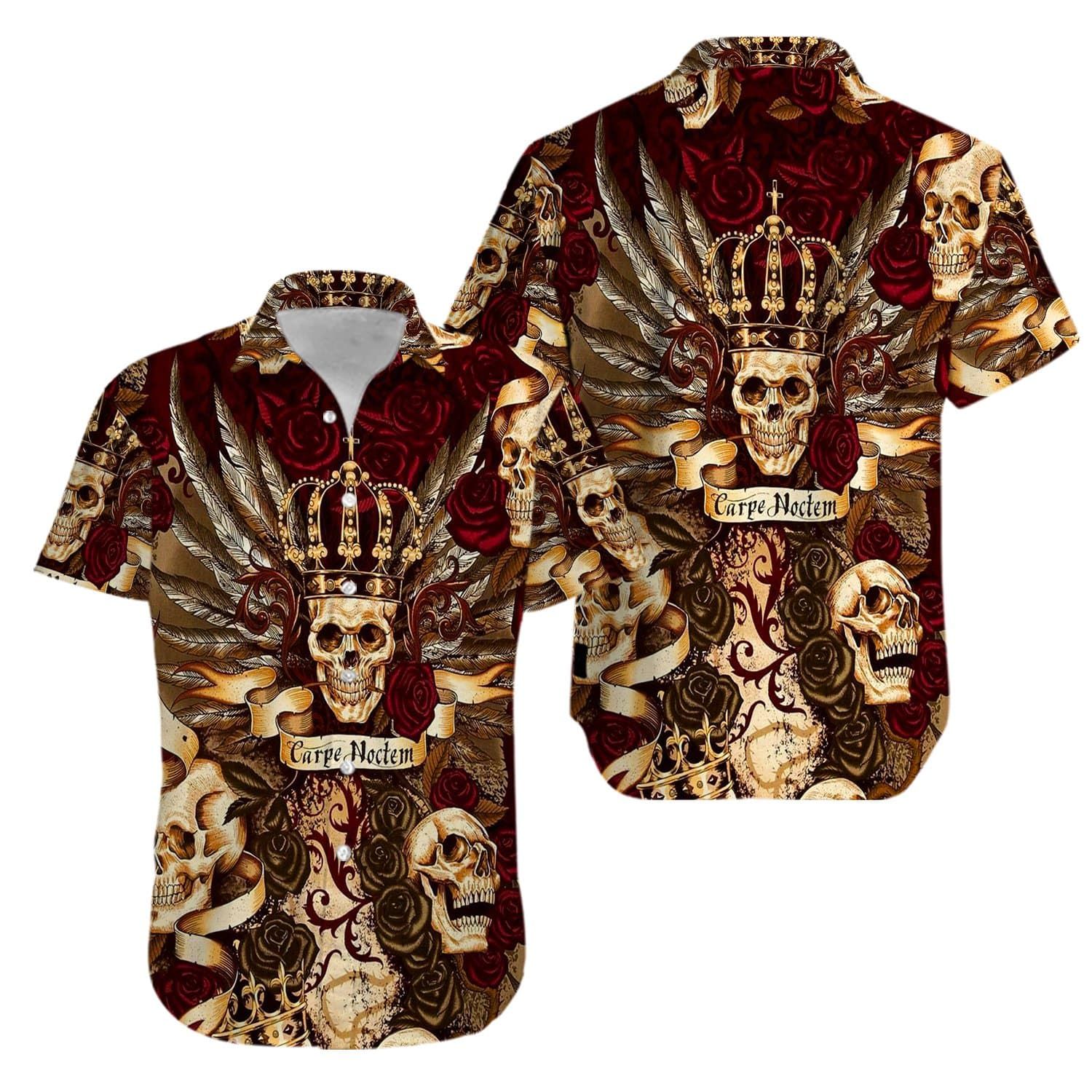 Skull King Hawaiian Shirts Kv-1