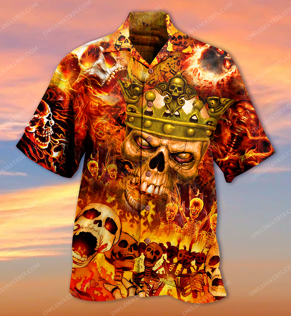 Skull King On Fire Limited Edition – Hawaiian Shirt