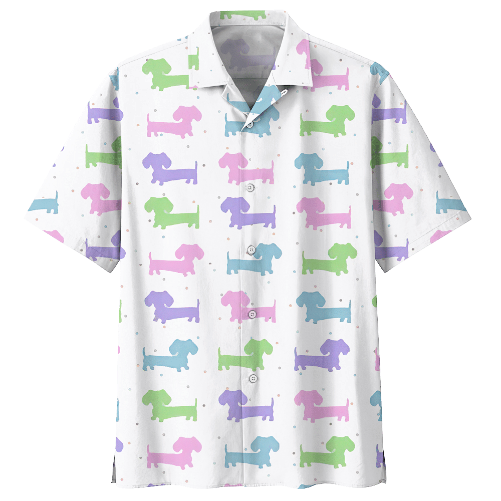 Dachshund  White Amazing Design Unisex Hawaiian Shirt For Men And Women Dhc17063833