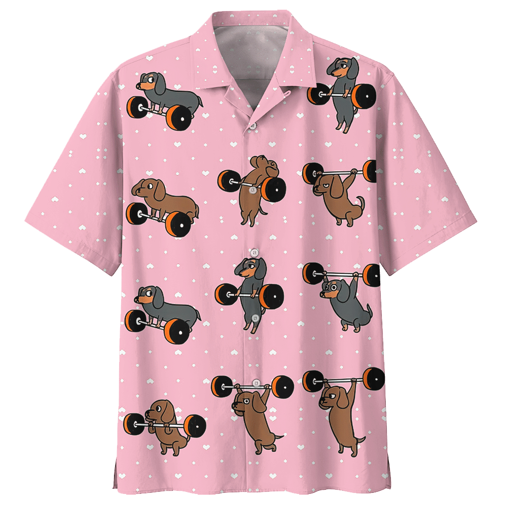 Dachshund Pink High Quality Unisex Hawaiian Shirt For Men And Women Dhc17063068