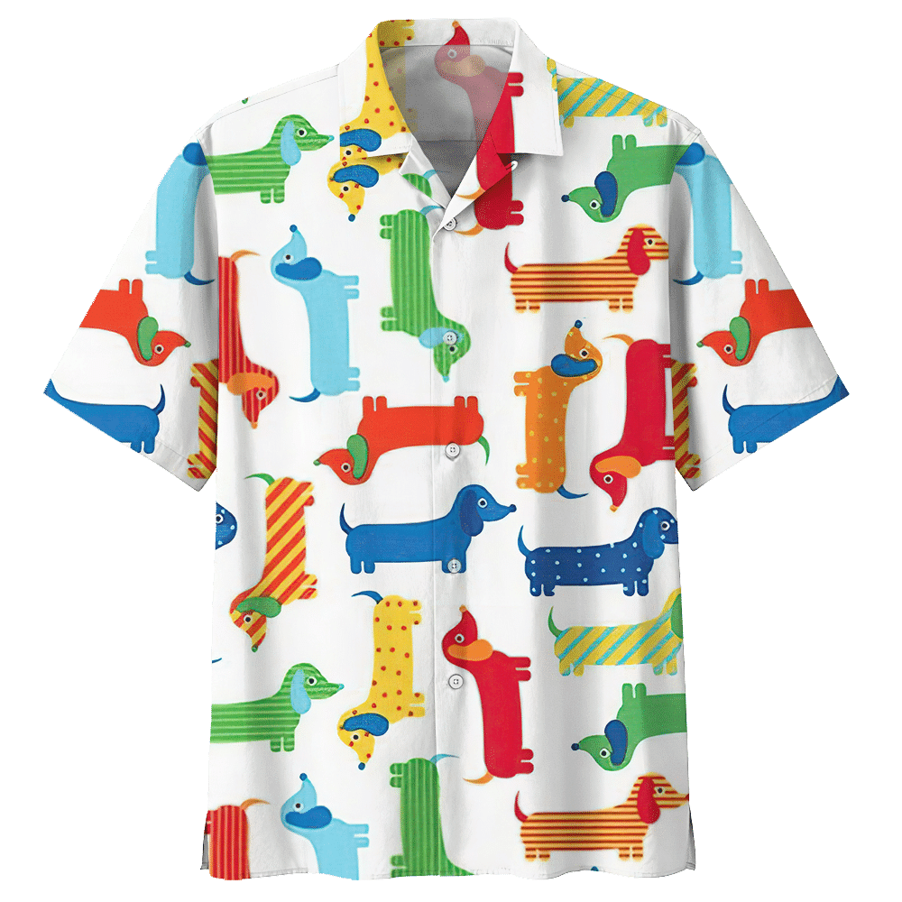 Dachshund White Amazing Design Unisex Hawaiian Shirt For Men And Women Dhc17062551