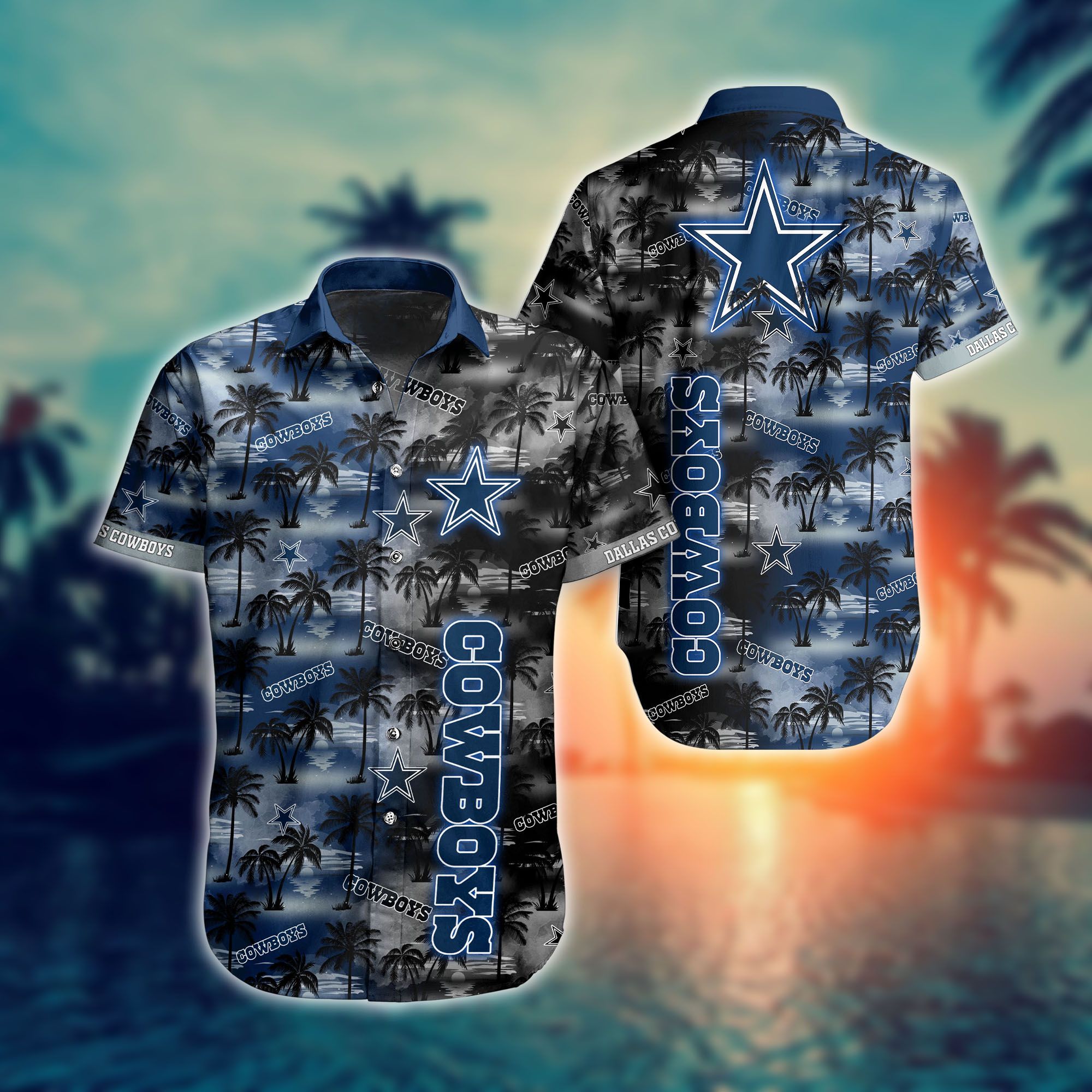 Dallas Cowboys Nfl Hawaii Full 3d Shirts For Fans-1
