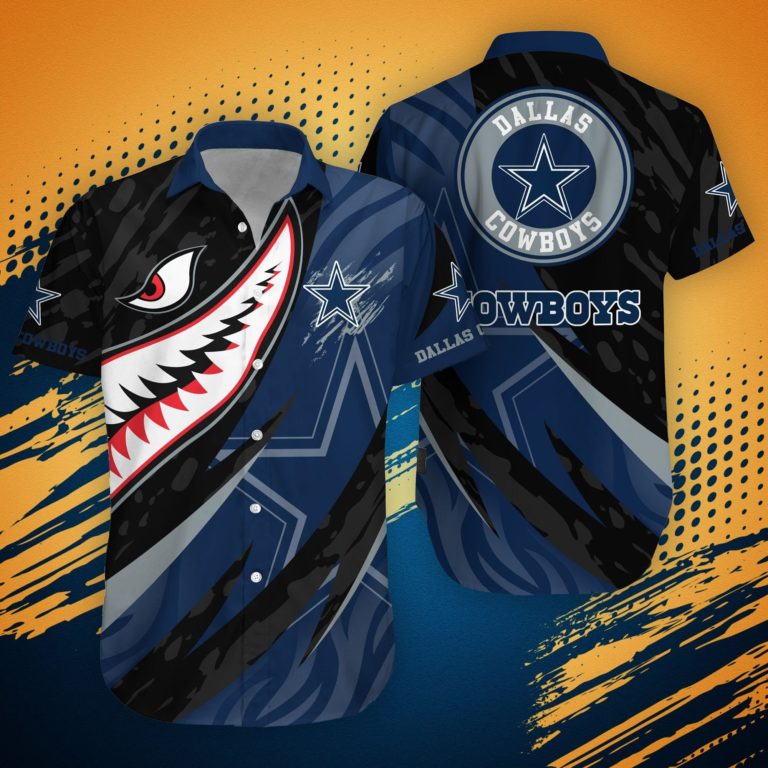 Dallas Cowboys Nflv Shark Summer Hawaiian Shirt For Fans-1