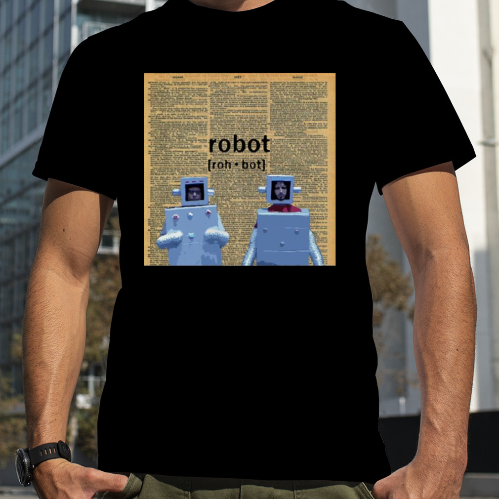 Flight Of The Robots Newspaper shirt