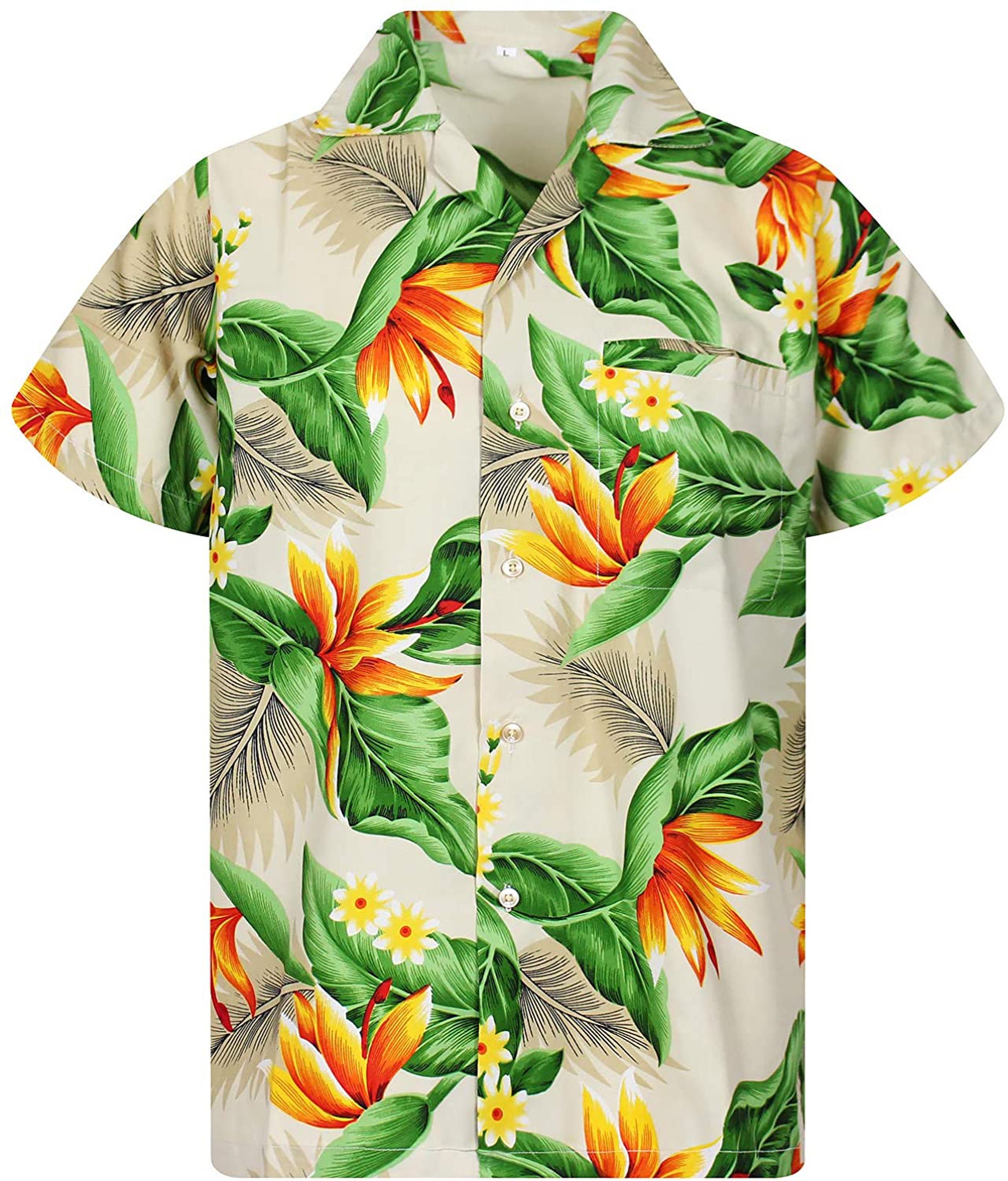 Flower Yellow Hawaiian Shirt-1