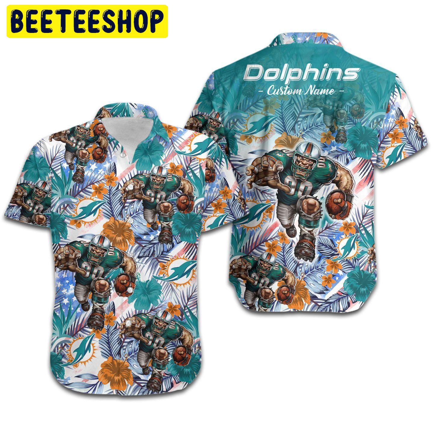 LIMITED] Miami Dolphins NFL-Summer Hawaiian Shirt And Shorts, With Tropical  Patterns For Fans