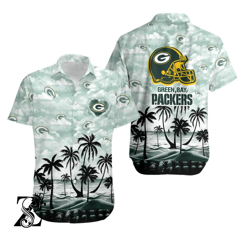 Green Bay Packers Vintage Hawaiian Shirt And Short