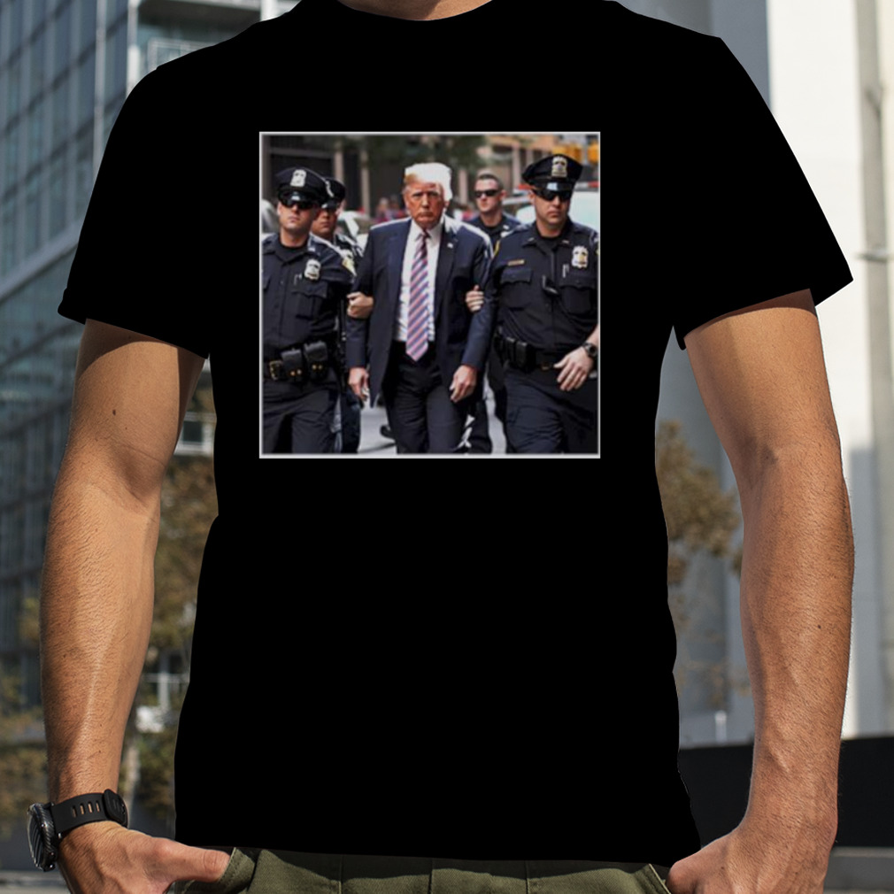Donald Trump walking arrested shirt
