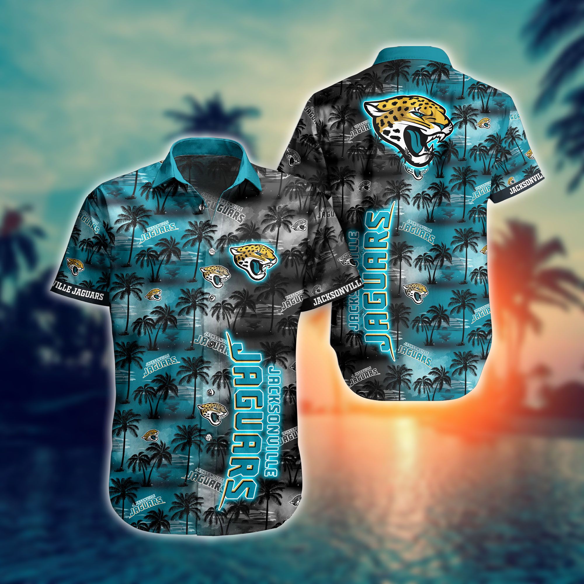 Jacksonville Jaguars NFL-Summer Hawaiian 3D T-Shirt