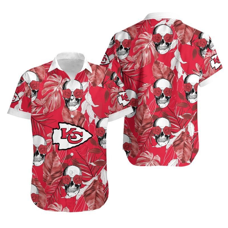 Kansas City Chiefs Hawaiian Shirts Button-Down Shirts Casual Beach Short  Sleeve