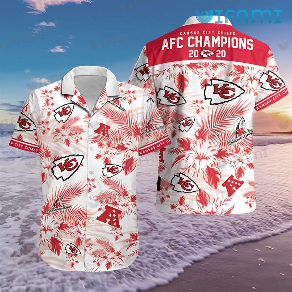 Aloha Kansas City Chiefs Flamingo Hawaiian Shirt - Teexpace