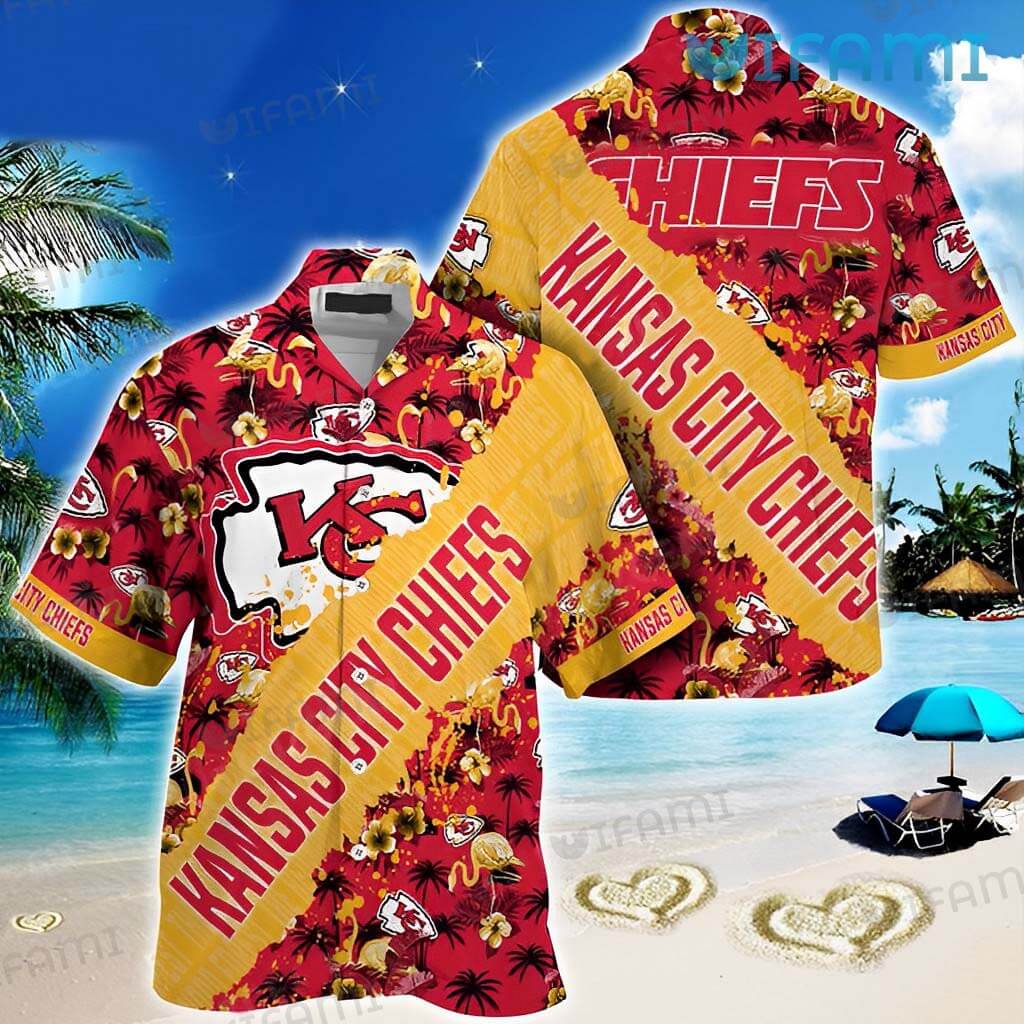 Kansas City Chiefs Hawaiian Shirt Flamingo Banana Leaf