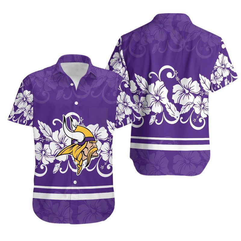 NEW FASHION 2023 Minnesota Vikings Hawaiian Shirt flower summer gift for  fans - 4G41